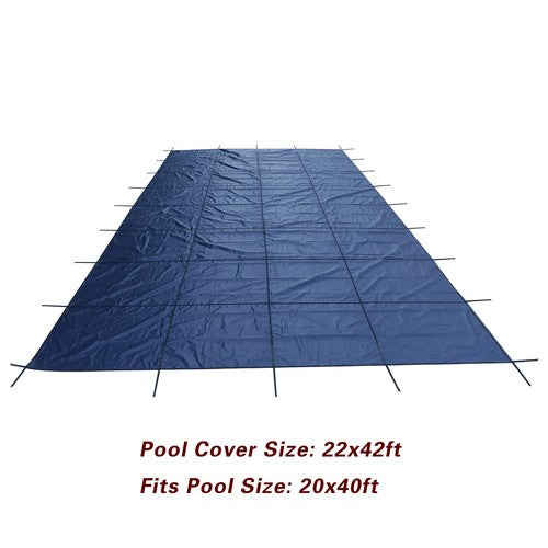 Solid Spare Inground Pool Safety Cover 20' × 40' Rectangle Safety Pool Covers Blue Mesh