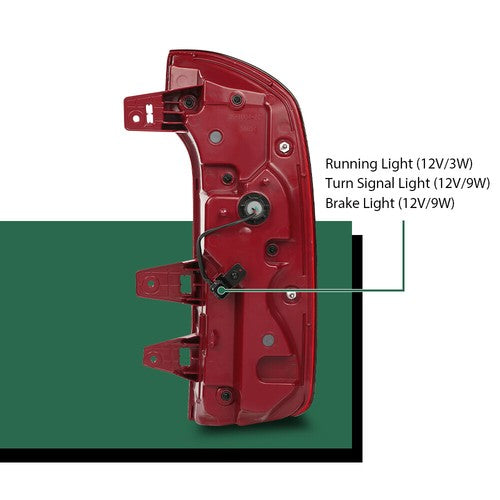 Solid Spare LED Tail Light Assembly Outer Left Side Fit For 2020-2022 Kia Telluride EX/SX