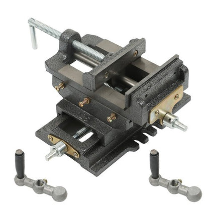 Solid Spare 5 Inch Cross Press Vise Slide Vice For Duty Sliding Drill Shop Grip Tools Heavy