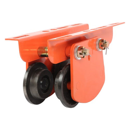Solid Spare 2200lbs/1 Ton I-Beam Manual Trolley Double Wheels 2.68"-4.33" Adjustable