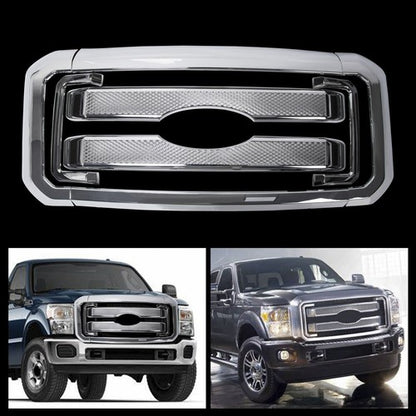 Solid Spare For 2011-2016 Ford F250 F350 Super Duty Chrome Grille Grill Full Overlay Cover