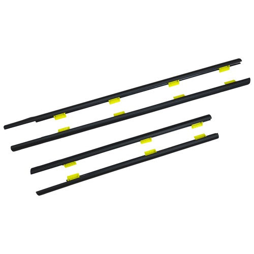For Honda CR-V 2005 EX CRV Window Weatherstrip 4PC Sweep Molded Trim Outer Black