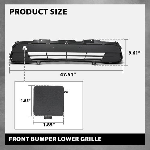 Solid Spare Fit For 2016 2017 2018 Kia Optima L LX EX Front Bumper Lower Grille 86560-C5000