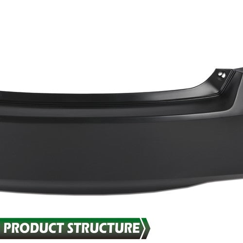 Solid Spare Fit For 2008-2012 Honda Accord 6-Cylinder Dual Exhaust Rear Bumper Cover Black