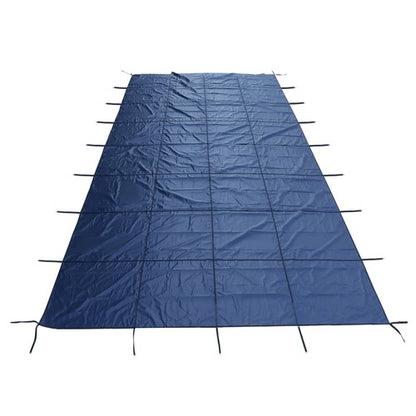 Solid Spare 18x34 ft Pool Safety Cover Rectangular Inground Swimming Pool Cover For 16x32 ft
