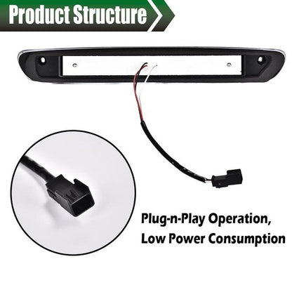 Solid Spare Fit For 07-14 Silverado Sierra Smoke/Black LED Third Brake Light Cargo Lamp