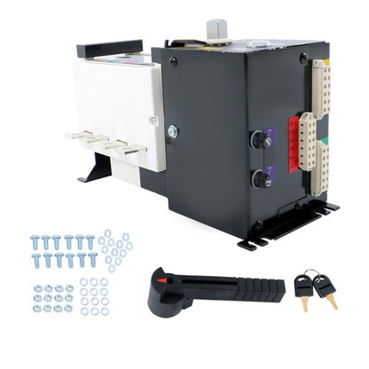 Solid Spare 1Pack ATS Automatic Transfer Switch 160A 4 Poles Grid to AC Generator 110V 220V