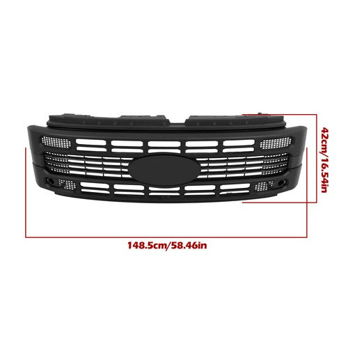 Solid Spare PC3Z8200AB Front Upper Grille For Ford F250 2023 2024 Super Duty XL/XLT Black