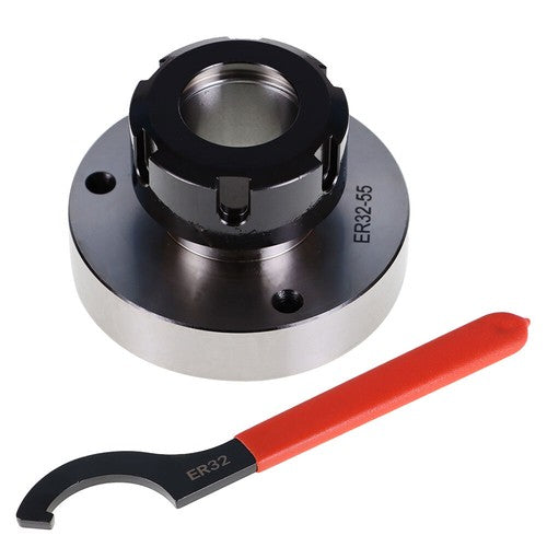 Solid Spare Collet Chuck ER-32 80mm Diameter Bearing Steel Compact For Milling Lathe