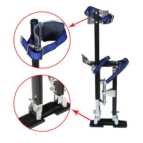 Solid Spare 15" - 23" Adjustable Height Stilts Aluminum Drywall Tool For Painter Taping