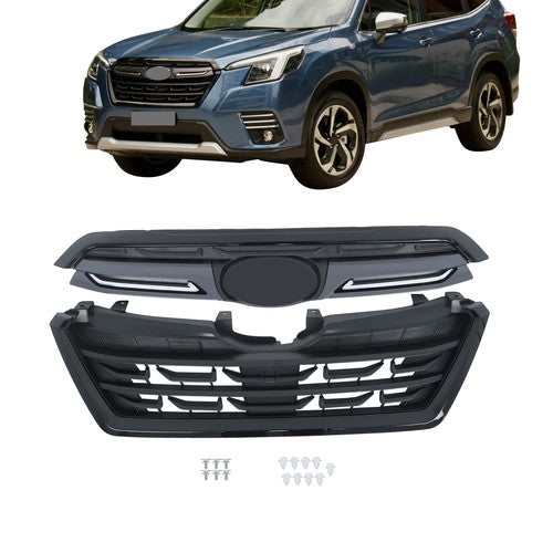 Solid Spare 91121SJ410 Front Upper Grille Composition Plastic For Subaru Forester 2022-2024