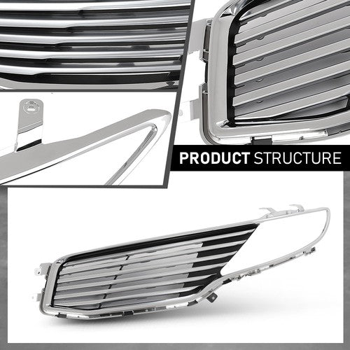 Solid Spare Front Bumper Upper Grille Grill Left Fit For 2013-2016 Lincoln MKZ DP5Z8201BA
