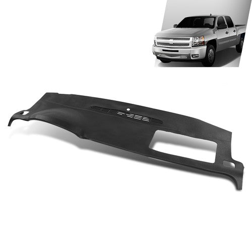 Solid Spare Fit For 2007-2014 Tahoe Avalanche Suburban Yukon TPE Dash Cover Cap Black