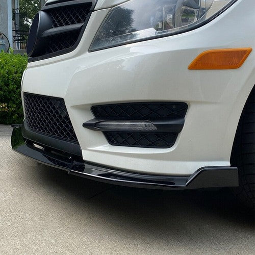 Solid Spare Gloss Black Front Bumper Lip Splitter For Mercedes Benz W204 Sport C Class 08-14