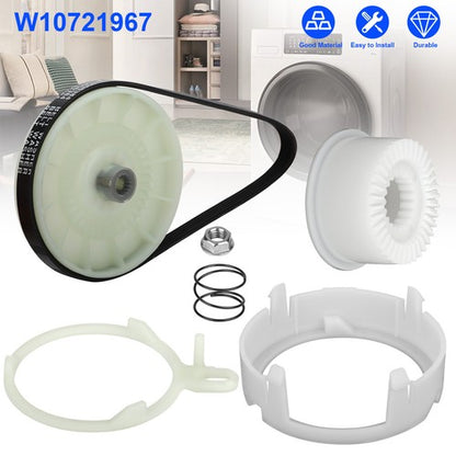 For Whirlpool W10006356 AP4514410 PS2579377 W10721967 Washer Pulley Clutch Kit
