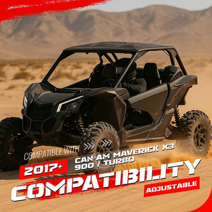 Solid Spare Red Boxed Rear Radius Arms For Can-Am Maverick X3 2017+ 64\" Body Powder Coated