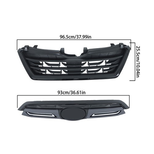 Solid Spare 91121SJ410 Front Upper Grille Composition Plastic For Subaru Forester 2022-2024