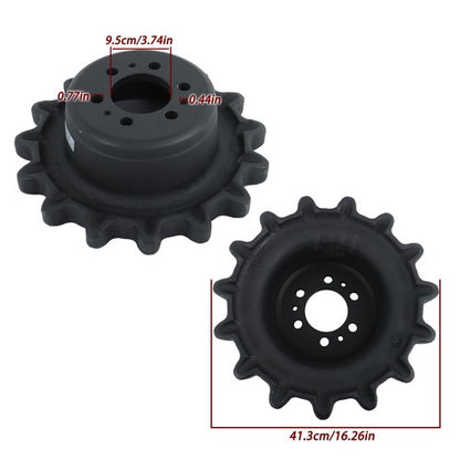 Solid Spare Sprocket 7165111 For Bobcat T190 T180 T140 With 6 Large Bolt Holes 15 Tooth