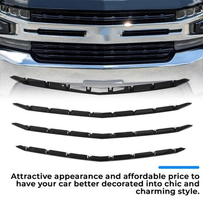 Solid Spare FOR 2019-2021 Chevy Silverado 1500 Black Grille insert Trim Grill overlay LT RST