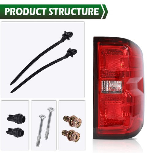 Solid Spare Fit For 14-19 Chevy Silverado Rear Tail Light Brake Lamp Right Passenger Side