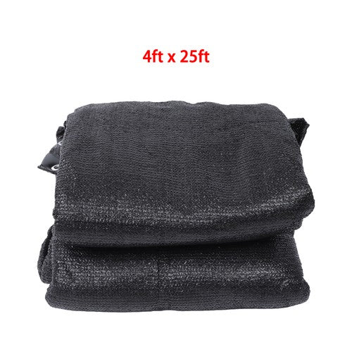 Solid Spare 4FTx25FT garden privacy fence heavy duty barrier net with zip ties black