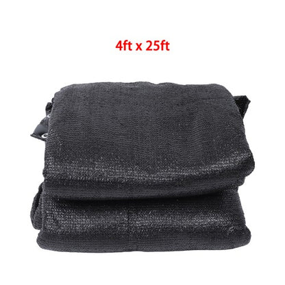 Solid Spare 4FTx25FT garden privacy fence heavy duty barrier net with zip ties black