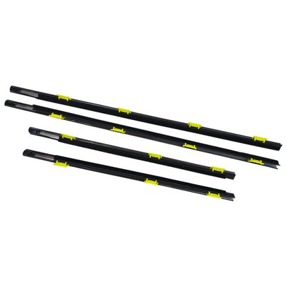 For Honda CR-V 2005 EX CRV Window Weatherstrip 4PC Sweep Molded Trim Outer Black
