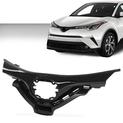 Solid Spare Fit For 18-19 Toyota CHR C-HR Front Upper Bumper Grille Grill Assembly Black