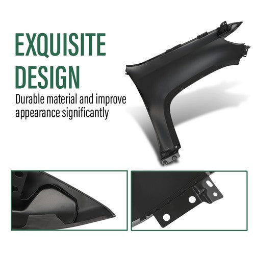 Solid Spare Front Left Side Fender Steel Fit For 2015-2022 Chevrolet Colorado GM1240404