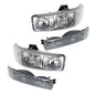 Solid Spare For GMC Sierra 1500 99-07 & Yukon 00-06 Headlight Black Housing Halogen Clear