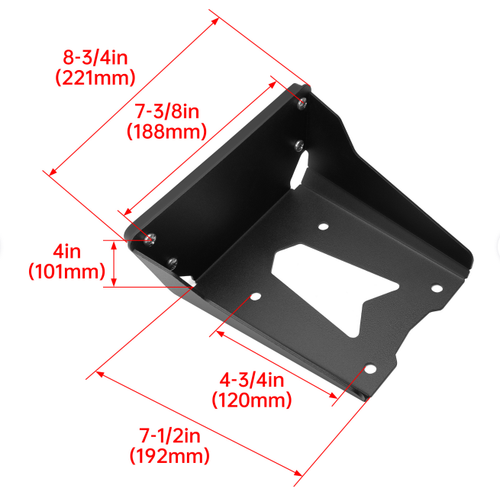 Solid Spare Steel Transom Trolling Motor Mount Motor Bracket Powder Coated For Kayaks