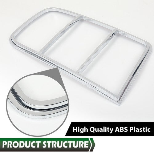 Solid Spare Tail Light Bezel Cover Silver Fit For 05-09 Ford Mustang Left+Right Pair Set