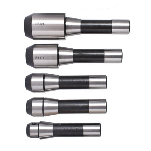 Solid Spare R8 End Mill Holder Set Adapter Kit For With a R8 Spindle Milling Machines 5 Pcs