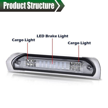 Solid Spare Fit For 2002-2009 Ram 1500 2500 Smoke LED 3rd Tail Brake Light Cargo Lamp