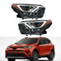 Solid Spare Headlights Halogen For Toyota Rav4 2016 2017 18 Tube Bar Driver+Passenger Side