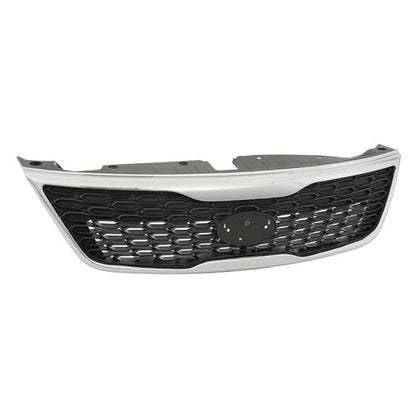 Front Bumper Upper Grille Black w/Chrome Trim For 14-15 Kia Sorento 2014 2015