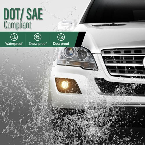 Solid Spare Halogen Fog Lights Driving Lamps Left+Right Fit For 2006-2014 Mercedes-Benz