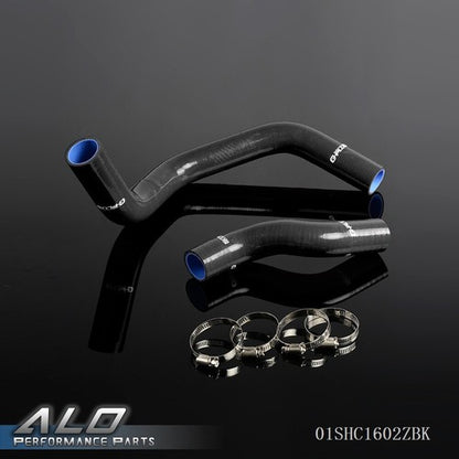 Solid Spare Fit For Nissan 240SX Silvia S13 S14 S15 SR20DET Black Silicone Radiator Hose Kit