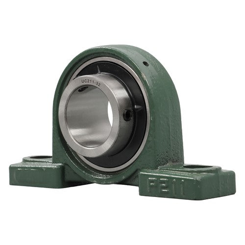 Solid Spare 2PCS UCP211-32 Solid Base Pillow Block Bearing 2" Bore Self Aligning 2 Bolt