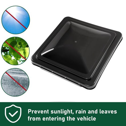 Solid Spare 14"X14" For RV Replacement Roof Vent Cover Black Camper (Trailer) Vent Cover