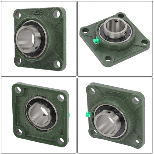 Solid Spare 2PCS UCF209-28 with seat bearing 1-3/4" Bore 4 Bolt Solid Base Self-Aligning ?