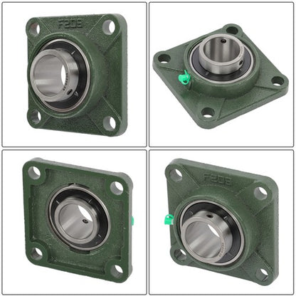Solid Spare 2PCS UCF209-28 with seat bearing 1-3/4" Bore 4 Bolt Solid Base Self-Aligning ?