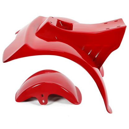 Solid Spare For Honda ATC70 1978-1985 Front and Rear Fender Kit Red Plastic