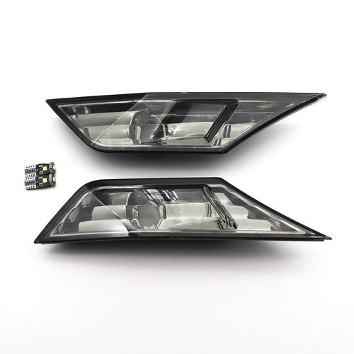 For 2016-2021 Honda Civic Smoked Side Marker Lamp Turn Signal Light W/LED Bulbs