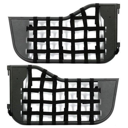 Solid Spare Tubular Trail Door With Side Mirror For 1976-1995 Jeep CJ7/YJ Wrangler 2DR Black