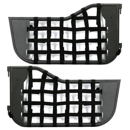 Solid Spare Tubular Trail Door With Side Mirror For 1976-1995 Jeep CJ7/YJ Wrangler 2DR Black