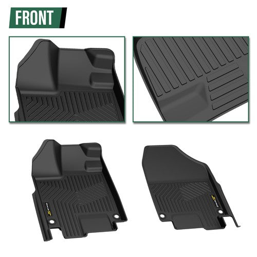Solid Spare 3D Molded TPE Floor Mats Cargo Liner Fit For 2018-2025 Honda Odyssey All Weather