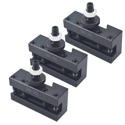 Solid Spare 3Pcs BXA #2 250-202 Quick Change Turning Facing & Boring Tool Post Holder