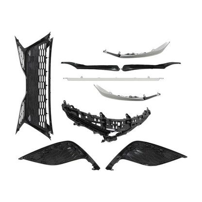 Solid Spare For Toyota Camry SE 2021 2022 2023 Front Upper And Lower Bumper Grilles 9Pcs