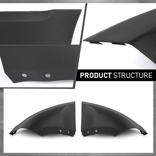 Solid Spare Fit For 18-22 Ford EcoSport Front Driver & Passenger Side Bumper Corner Cover